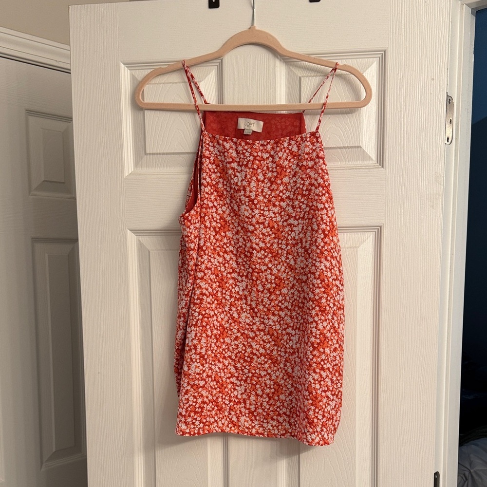 LOFT Floral Red Women's Tank Top